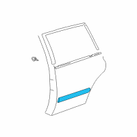 OEM 2003 Toyota Highlander Body Side Molding Diagram - 75741-48020-J1