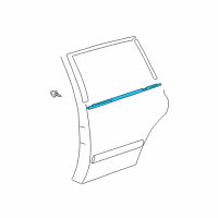 OEM 2002 Toyota Highlander Belt Weatherstrip Diagram - 75730-48020