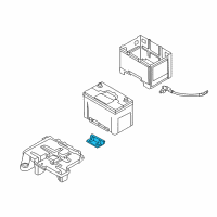 OEM Hyundai Santa Fe Sport Bracket-Battery Diagram - 37160-2W000