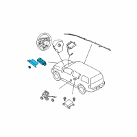 OEM 2012 Nissan Titan Sensor-Air Bag Front Center Diagram - 98581-9FF8A