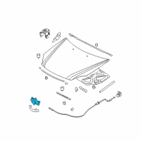 OEM Kia Optima Hood Latch Assembly Diagram - 811302G000