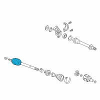 OEM 2000 Honda Accord Boot Set, Outboard Diagram - 44018-S0K-C22