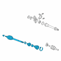 OEM 2001 Acura TL Driveshaft Assembly, Passenger Side Diagram - 44305-S0K-C00