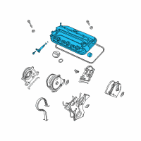 OEM Acura Cover, Rear Cylinder Head Diagram - 12320-RJA-000