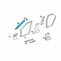 OEM 2005 Honda Accord Garnish Assy., L. FR. Pillar *NH220L* (CLEAR GRAY) Diagram - 84151-SDB-A01ZA