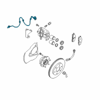 OEM Nissan Pathfinder Sensor Assembly-Anti SKID, Front RH Diagram - D7910-9BT0A