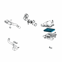 OEM 1998 Kia Sephia Air Cleaner Element Diagram - 0K2A513Z40A