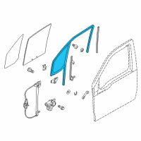 OEM 2010 Ford Transit Connect Window Channel Diagram - 2T1Z-5821597-A