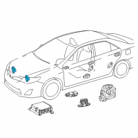OEM 2021 Toyota Highlander Front Sensor Diagram - 89173-09D40