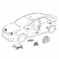 OEM Toyota Highlander Front Sensor Diagram - 89173-09D40