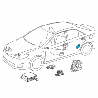 OEM 2022 Toyota Highlander Side Sensor Diagram - 89831-0E160