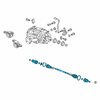 OEM 2015 Acura MDX Driveshaft Assembly, Passenger Side Diagram - 42310-TZ6-A02