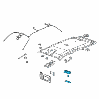 OEM 2016 GMC Terrain Dome Lamp Assembly Diagram - 22780296