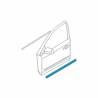 OEM 2003 Nissan Murano Moulding-Front Door, RH Diagram - 80870-CA000