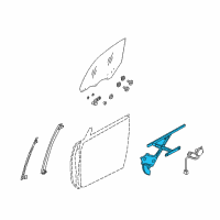 OEM 2004 Infiniti M45 Front Door Window Regulator Assembly, Left Diagram - 80721-CR000