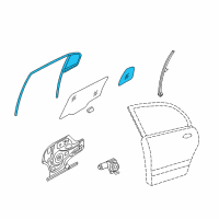 OEM 2007 Kia Optima Run Assembly-Rear Door Window Diagram - 835412G000