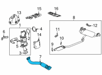 OEM 2021 Cadillac XT6 Front Pipe Diagram - 84939875