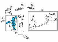 OEM 2020 Cadillac XT5 Converter & Pipe Diagram - 55512009