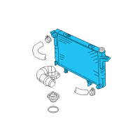 OEM 2009 Dodge Ram 2500 Engine Cooling Radiator Diagram - 2AMR2711AA