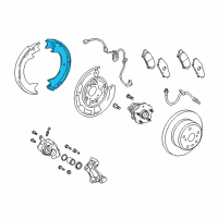 OEM Toyota Highlander Park Brake Shoes Diagram - 46550-0E020