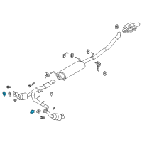 OEM Lincoln MKZ Converter & Pipe Gasket Diagram - BL3Z-9450-A