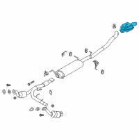 OEM 2019 Ford Expedition Rear Muffler Diagram - JL1Z-5201-A