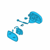 OEM 1999 Acura RL Mirror Assembly, Driver Side Door (Vermont Green Pearl) (Heated) (Memory) Diagram - 76250-SZ3-A42ZV