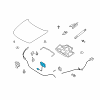 OEM Infiniti G35 Hood Lock Assembly Diagram - 65601-JL60C