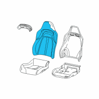 OEM Dodge Viper Front Seat Cushion Diagram - 1HX571X9AA
