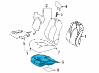 OEM 2021 Toyota Highlander Seat Cushion Pad Diagram - 71512-0E240