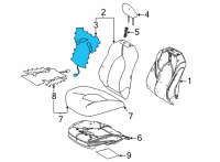 OEM 2021 Toyota Highlander Seat Back Heater Diagram - 87530-0E180