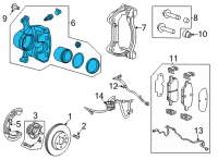 OEM Cadillac XT4 Caliper Diagram - 13529530