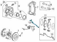 OEM Cadillac CT5 Brake Hose Diagram - 84650750