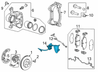 OEM 2021 Cadillac CT5 Front Speed Sensor Diagram - 84684685