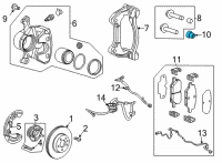 OEM Chevrolet Equinox Caliper Mount Seal Kit Diagram - 13522471