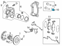 OEM 2020 Cadillac CT5 Caliper Mount Seal Kit Diagram - 13522471