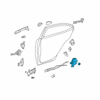 OEM 2007 Lexus IS350 Rear Door Motor Lock Assembly, Left Diagram - 69060-53051
