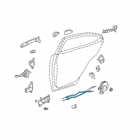 OEM 2009 Lexus IS F Cable Assy, Rear Door Lock Remote Control Diagram - 69730-53030