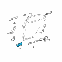 OEM 2007 Lexus IS250 Rear Door Inside Handle Sub-Assembly, Right Diagram - 67730-53010-C0
