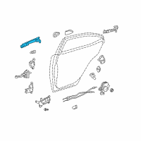 OEM 2013 Lexus IS F Door Outside Handle Assembly, Right Diagram - 69210-53050-B4