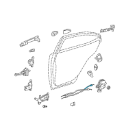 OEM 2009 Lexus IS250 Cable Assy, Rear Door Inside Locking Diagram - 69770-53070