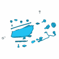 OEM Chevrolet Traverse Headlamp Assembly Diagram - 23391885