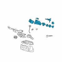 OEM Acura Lock Assembly, Steering Diagram - 35100-SJA-A61