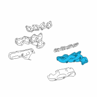 OEM Toyota Tundra Exhaust Manifold Diagram - 17104-50200