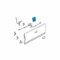 OEM 1995 GMC Sonoma Handle Asm-Pick Up Box End Gate Latch Diagram - 15992860