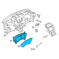 OEM 2017 Lincoln MKX Cluster Assembly Diagram - FA1Z-10849-AJ