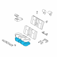 OEM Lexus HS250h Pad, Rear Seat Cushion Diagram - 71503-75010