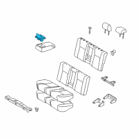 OEM 2011 Lexus HS250h Rear Seat Center Armrest Cup Holder Sub-Assembly Diagram - 72806-33050-A1