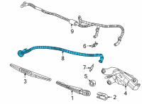 OEM 2021 Jeep Grand Cherokee L HOSE-WASHER Diagram - 68430193AA