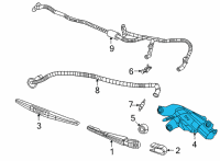 OEM Jeep Grand Cherokee L LIFTGATE WIPER Diagram - 68377197AA